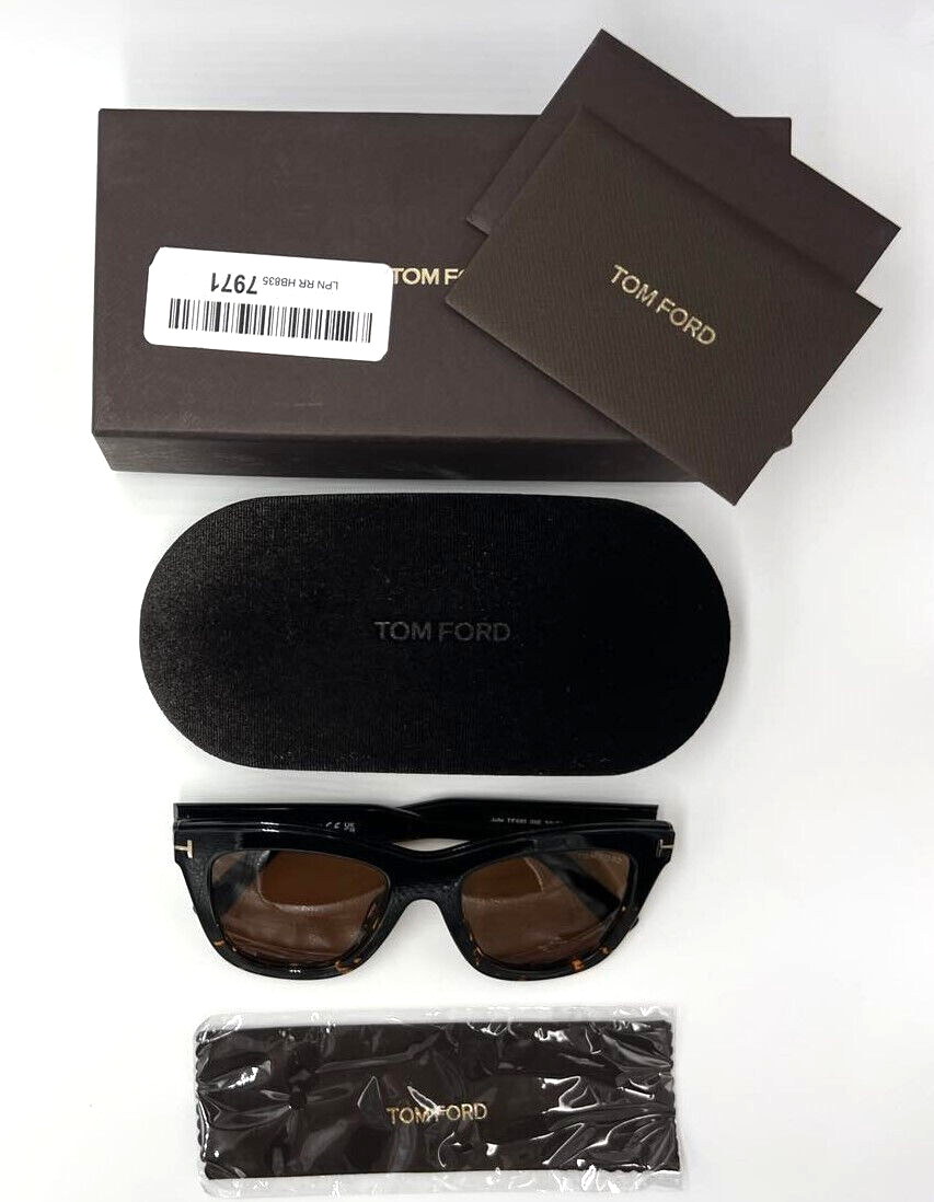 Authentic TOM FORD Julie TF685 05E Shiny Black-Havana/Brown  display picture 1