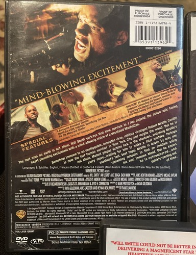 Will Smith 3 DVD Lot: I Am Legend, Hitch, Seven Pounds Very Nice Set - Picture 6 of 14