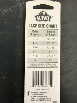 KIWI Dress Shoe Thin & Round Laces Shoelaces Colored Shoestring