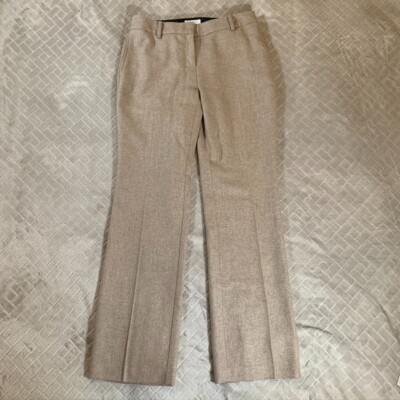 charter club dress pants Womens 4 Beige Boot Cut Wool Blend Mid Rise Office Linen pants