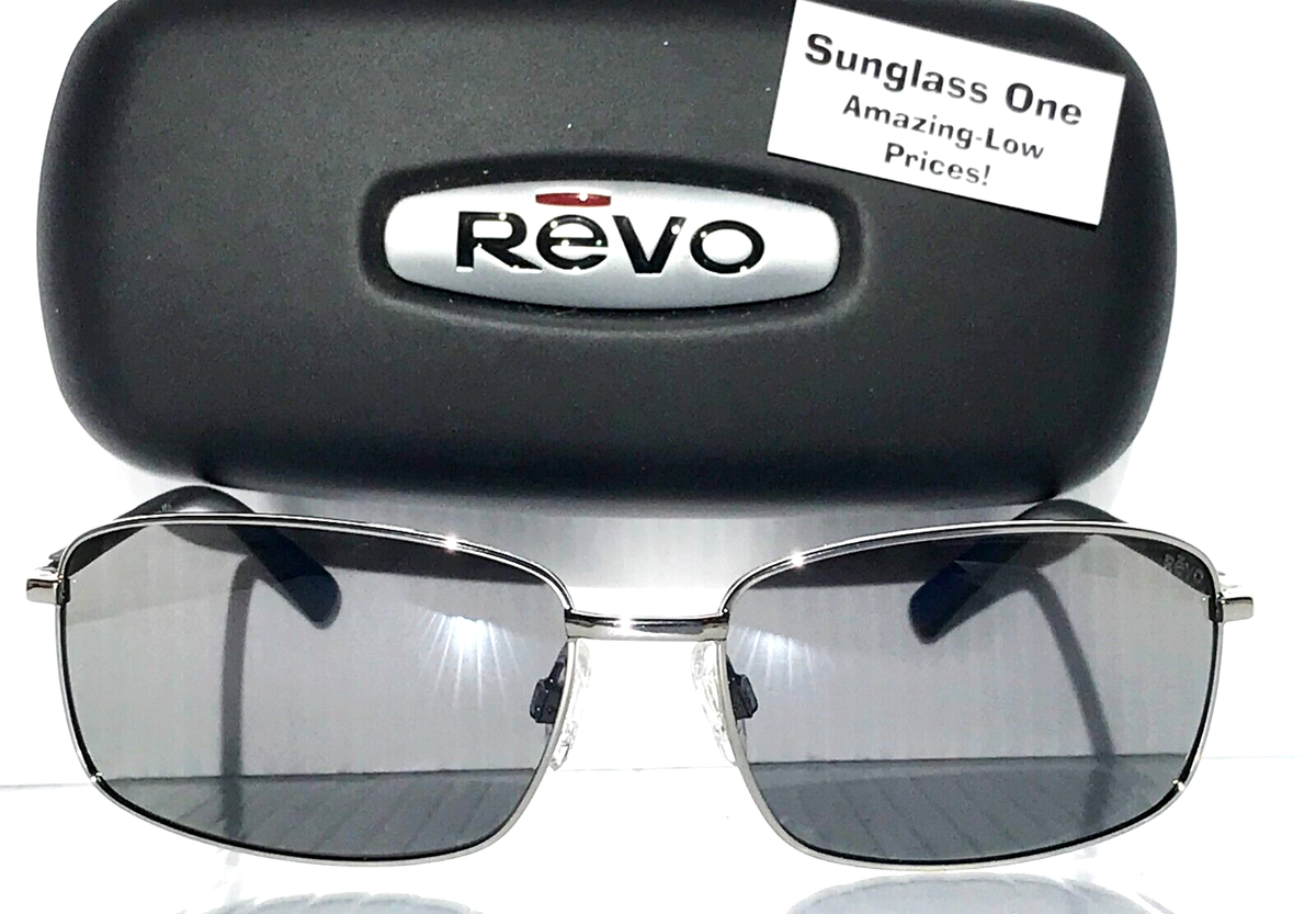 NEW REVO TATE Shiny Chrome POLARIZED Graphite Grey Lens Sunglass