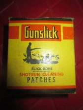 BOX Of Vintage GUNSLICK Gun SHOTGUN CLEANING PATCHES - 1950's
