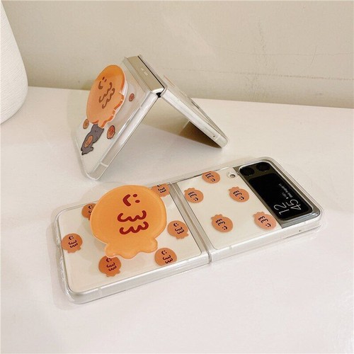 Jolie coque téléphone support dessin animé pour Samsung Galaxy Z Flip 4 3 5G support rigide - Photo 6 sur 28