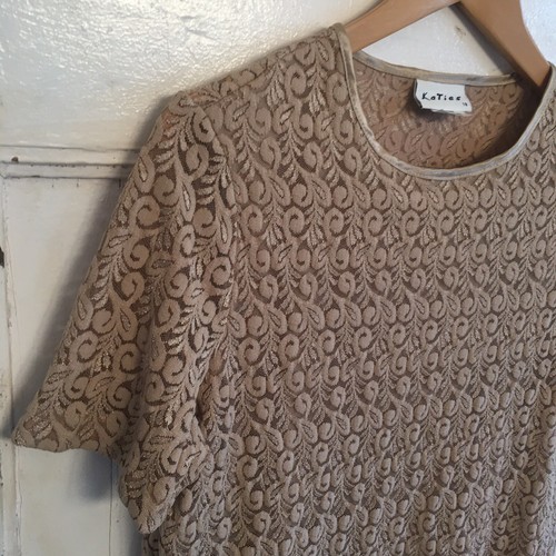 Katies Lace Cottagecore Top Size 18 Womens Vintage Made Australia Stretch Retro - Picture 7 of 10