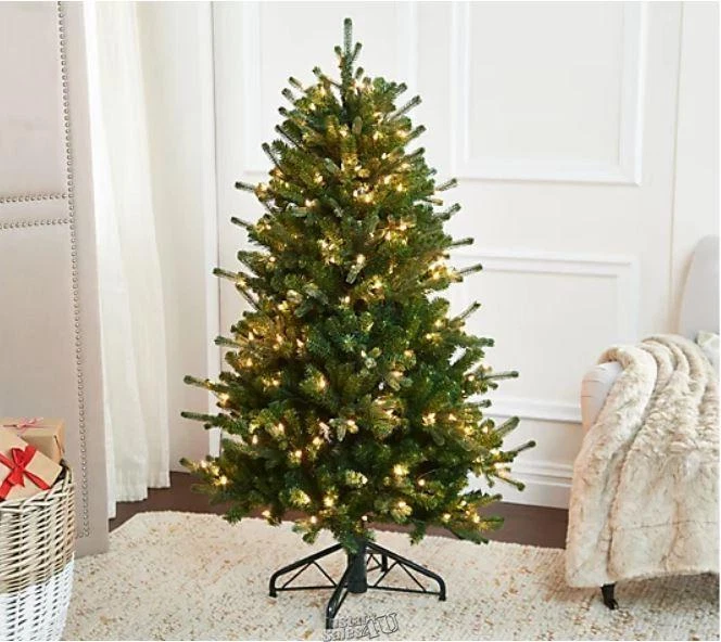 Belén Luces Transparentes 5' Upswept Abeto Árbol de Navidad Prelit de Vacaciones Foto 2 de 2