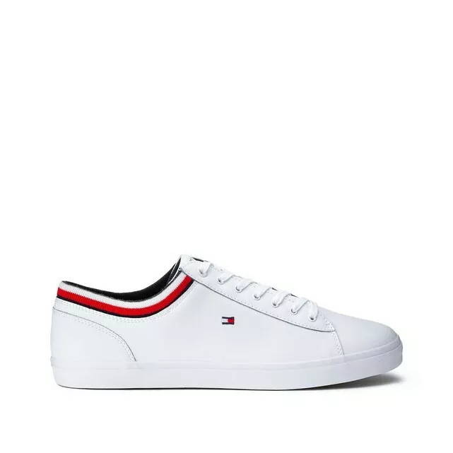 Døde i verden skære ned Sidelæns TOMMY HILFIGER ESSENTIAL MENS LEATHER TRAINERS SNEAKERS, UK 7.5,US 8, EU 41  | eBay