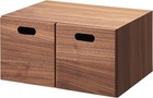 Muji Stucking Chest Walnut Half Drawer 2-drawers W37 x D28 x H18.5cm 12381112