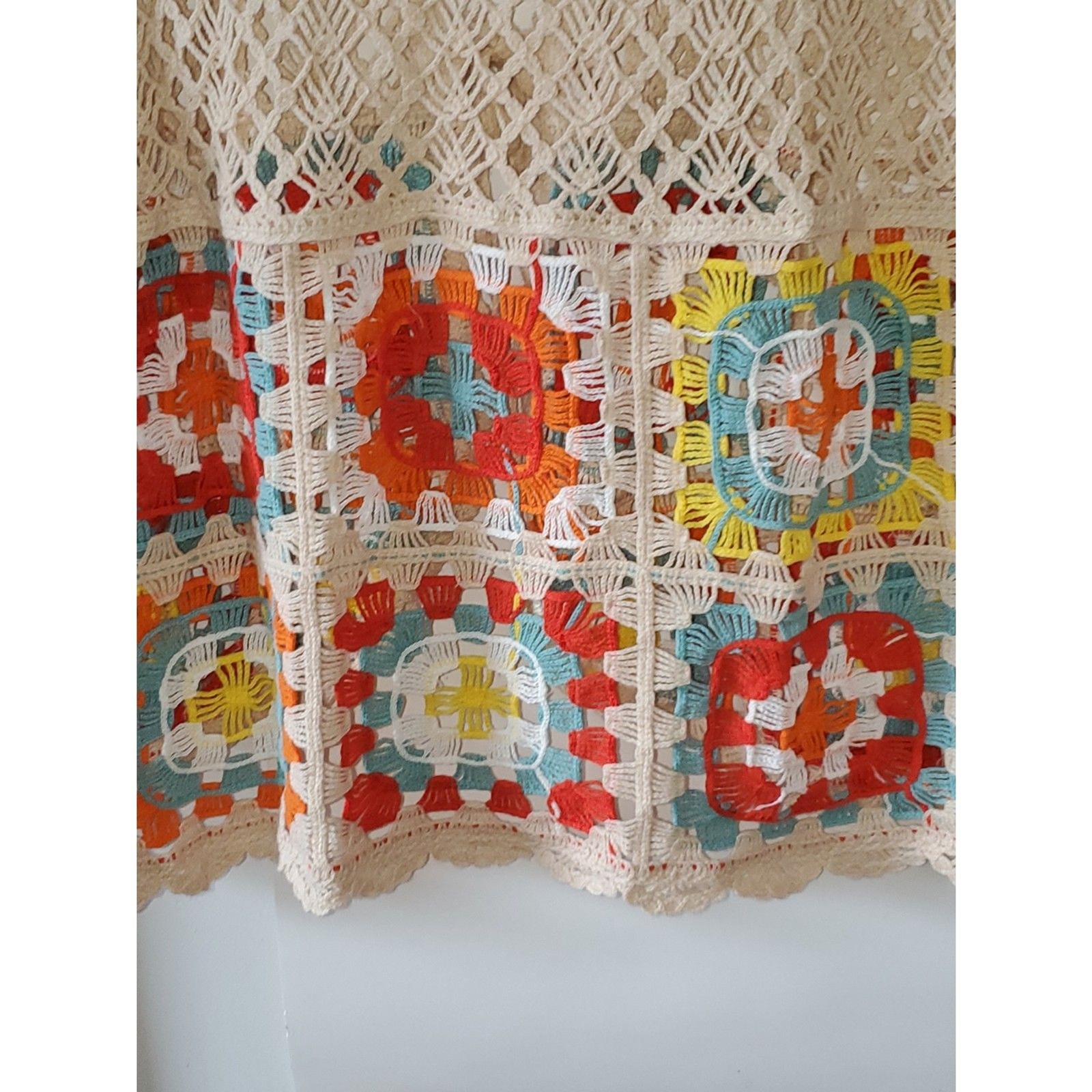 Cato Women's Plus Sized Granny Square Crocheted Vest Cottage Core Hippie 26/28 eBay