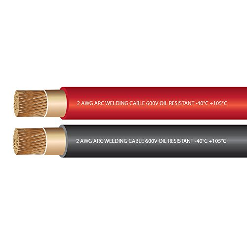 EWCS 2 Gauge Schweißkabel – 600 Volt, Extra Flexibel, 100 Fuß (ca. 30,5 M), Sonnen- & Wasserbeständig, Made In USA