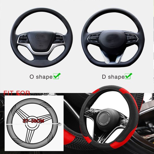 15"/38cm Auto Car Steering Wheel Cover Ice Silk Breathable Elastic Accessories - Picture 19 of 19