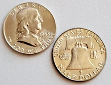 1963 D Ben Franklin Half Dollar - 90% Silve Brilliant Uncirculated - Denver Mint