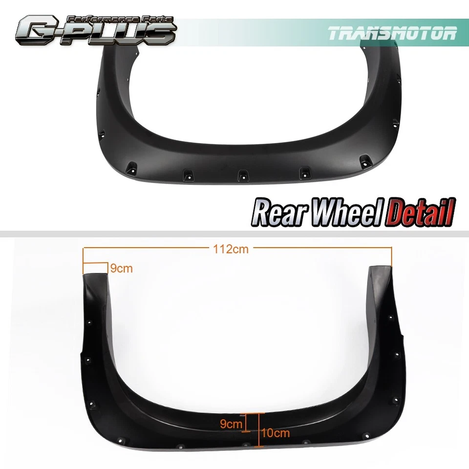 Apto para 03-09 Ram 2500 3500 02-08 Ram 1500 perno de bolsillo remache guardabarros llamaradas 4 piezas Foto 4 de 4