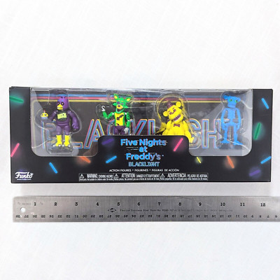 4pc 2018 FUNKO FIVE NIGHTS AT FREDDY'S FNAF BLACKLIGHT 2'' MINI ACTION FIGURE SET