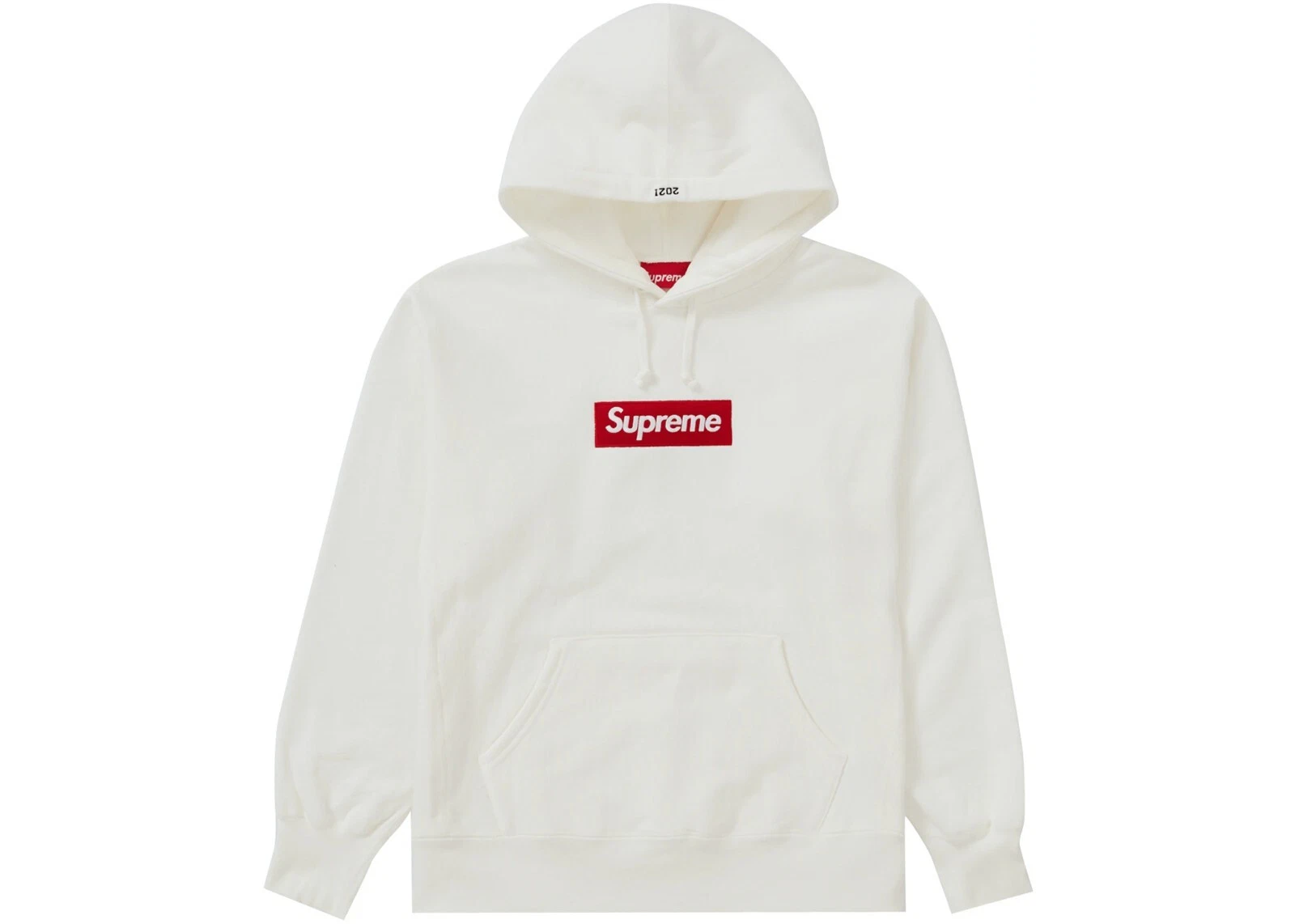 Sweat shirt à capuche logo 100 % Real Supreme Box (FW21) BLANC taille moyenne