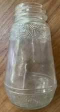Very Cool! Original Owens Illinois Glass Jar with Embossed Panels Vintage OI