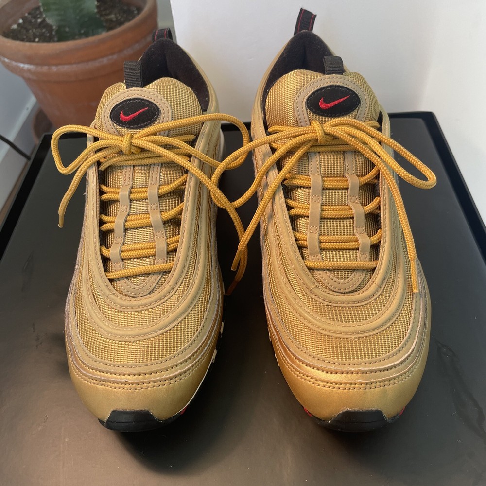 Nike Air Max 97 OG Gold Bullet Retro Running Sneakers