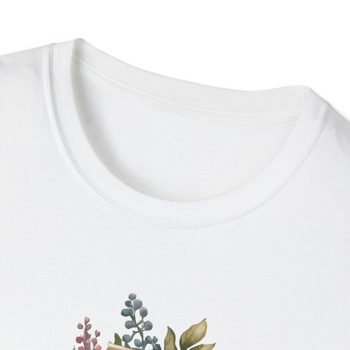 Floral Cross T-Shirt, Unisex Softstyle Tee, Inspirational Gift, Faith-Based - Picture 10 of 23
