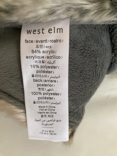 West elm faux fur ombre throw new arrivals