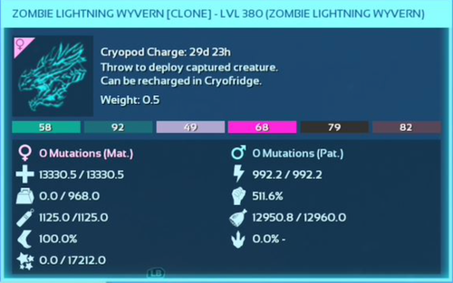 LVL 380 Female Zombie Lightning Wyvern - Cotton Candy - Ark Ascended PVE - Picture 2 of 3