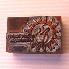 Vintage 1970's Letterpress Printing Block Ad ~ Organic Coatings & Chemical Co.