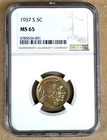 1937-S BUFFALO NICKEL NGC MS65 534001 TONING