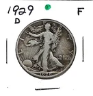 1929-D 50C Walking Liberty Half Dollar***F***