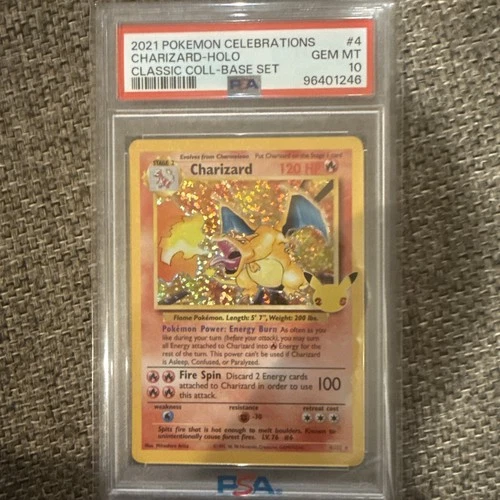 2021 Pokemon Celebrations Charizard Holo Rare #4/102 PSA 10