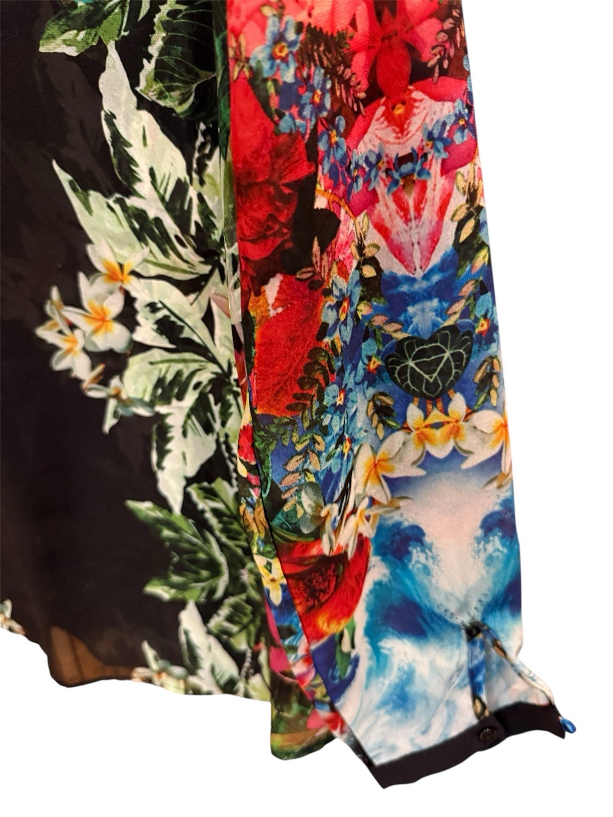 Zara Basic Semi Sheer Button Down Blouse With Vib… - image 5