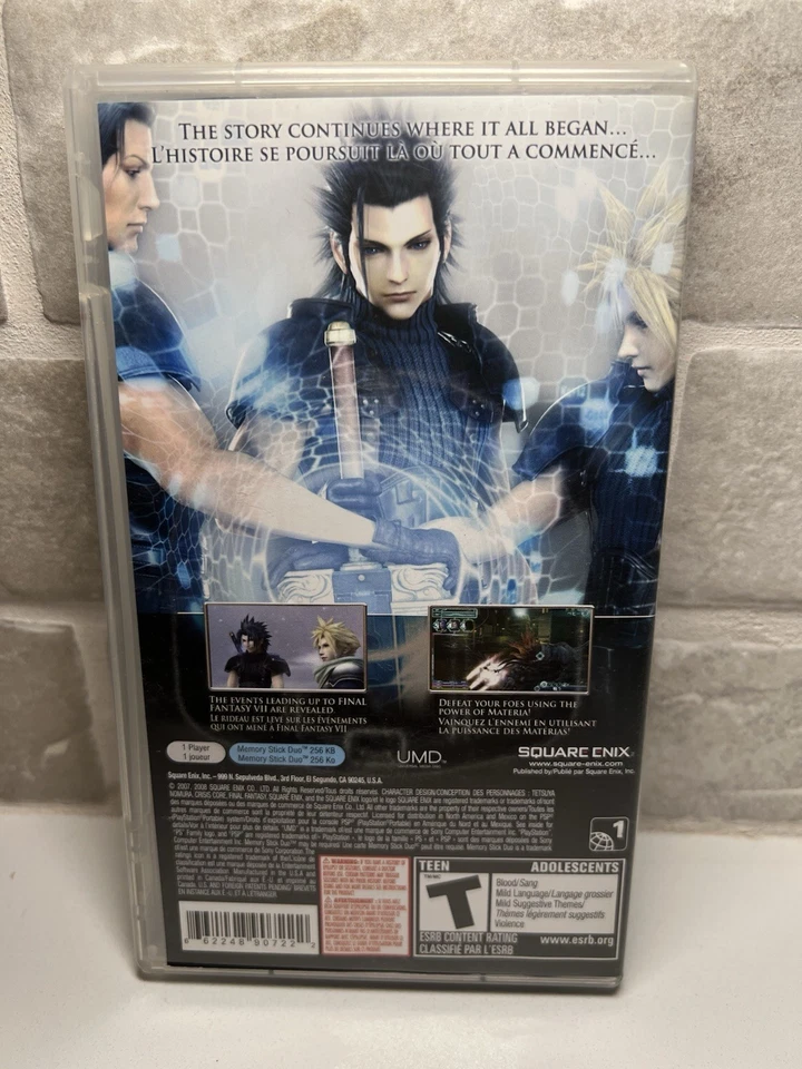 Crisis Core: Final Fantasy VII - Sony PSP - Complete black label - CIB - Image 3 of 4