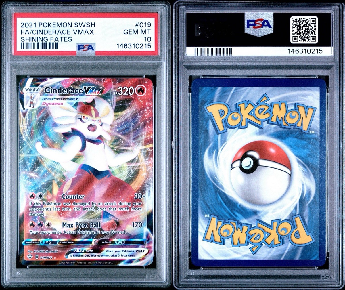 Cinderace VMAX 019/072 Shining Fates PSA 10 GEM MINT VER LOW POP