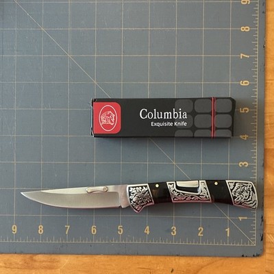 Columbia Exquisite 69-14 Manual Folding Pocketknife Clip Point Plain, Liner/Clip