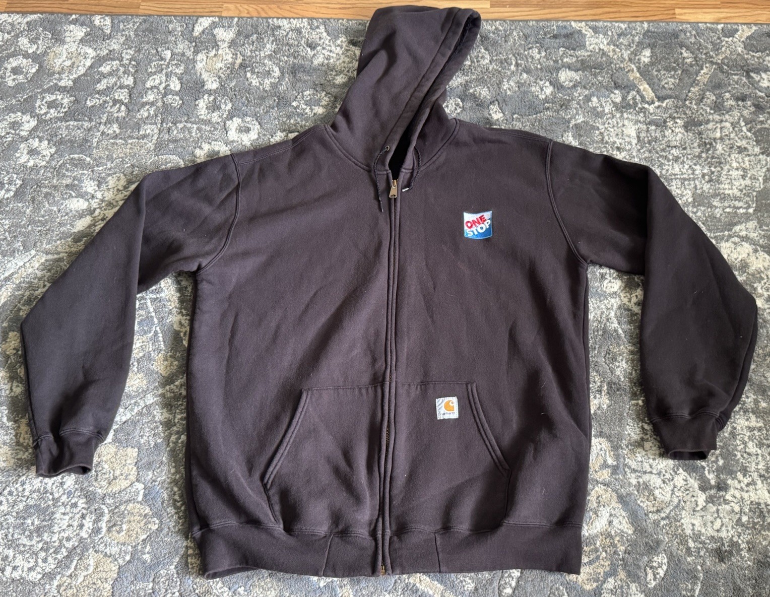 Carhartt Chevron Heavyweight Brown Jacket for Men XL with Minor Stains