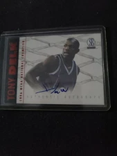 1997 Score Board Authentic Auto Red Foil Tony Delk Rookie