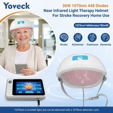 1070nm 36W Rechargeable Light Therapy Helmet 448 LEDs for Parkinson Alzheimer