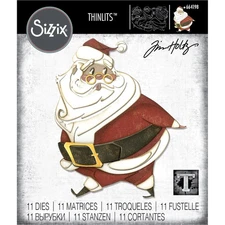 Tim Holtz "JOLLY ST. NICK COLORIZE" Santa Sizzix Thinlits Cutting Dies 2025