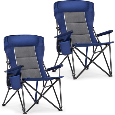 Oversized Folding Camping Chairs High Backrest Heavy Duty Lawn