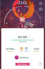 Pok mon Shiny Dynamax HO OH Go Mini PTC - Read description - 20k Stardust