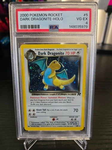2000 POKEMON ROCKET 5/82 DARK DRAGONITE UNLIMITED - HOLO PSA 4 VG-EX
