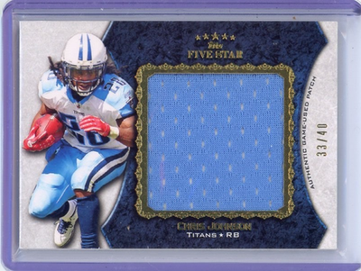 #ad 2010 Topps Five Star Chris Johnson Jumbo Jersey Relic 40 Tennessee Titan T1 $29.99