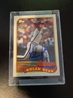 1999 Topps Nolan Ryan Reprint Auto #22 / 27 Signed 1989 Design Astros Card