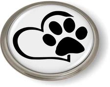 BestLicensePlateFrames Love Animals 3D Domed CAR Emblem Badge Sticker Round