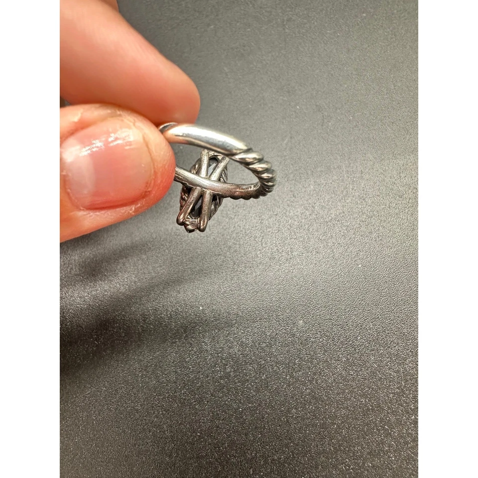 Raro Vintage David Yurman Color Clásicos Hematita Marquesa Anillo Cable Banda Bolso 7 Foto 4 de 4