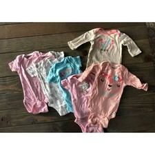 6 piece Gerber baby girl onesies set size 3-6 months lot