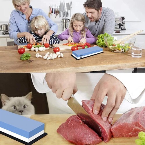 Knife Sharpening Stones Non Slip Base Angle Guide 6000 1000 Grit Side 5 In 1 NEW - Picture 7 of 9