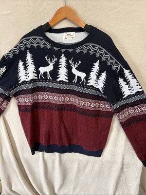 Vtg Daisys Boutique Mens 2XL  Christmas Crewneck Sweater Fair Isle