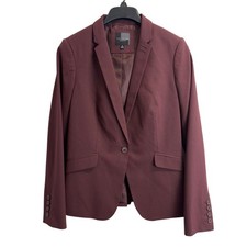 The Limited Collection Burgundy Wine Single Button Blazer Jacket Womens 10