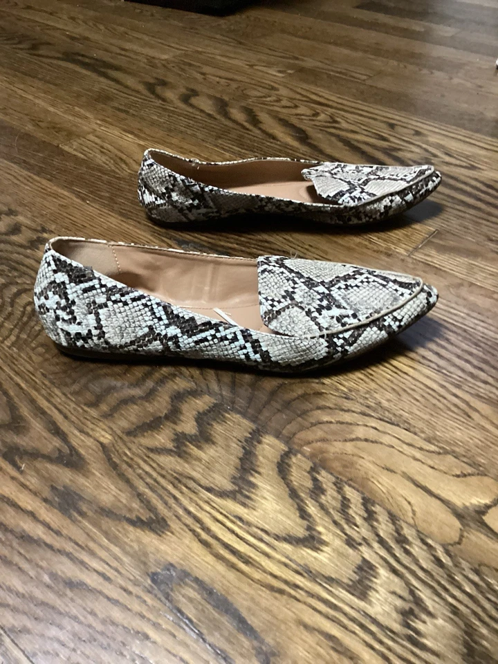 Zapatos planos de ballet ESPIRIT Blaire imitación piel de serpiente punta para mujer 9,5 Foto 4 de 4