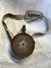 Civil War Confederate CSA Texas Rebel Wooden Canteen with Original Canvas Sling