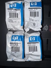 Lot Of (4) Hp Invent CC656A Tricolor (3) & CC653A Black(1) 901 Ink Cartridge  HP