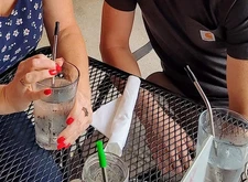 Reusable Stainless Steel Drinking Straw Kit with Silicone Tips & Travel Case